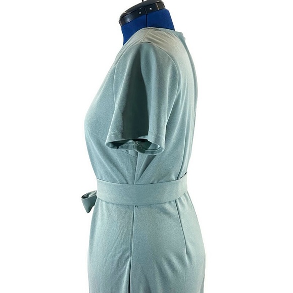 Shein Curve Sage Green Ruffled Dress - Picture 3 of 9